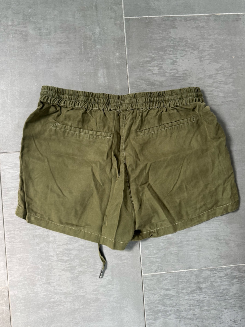 PAIGE Olive Drawstring Utility Shorts - Picture 2 of 4